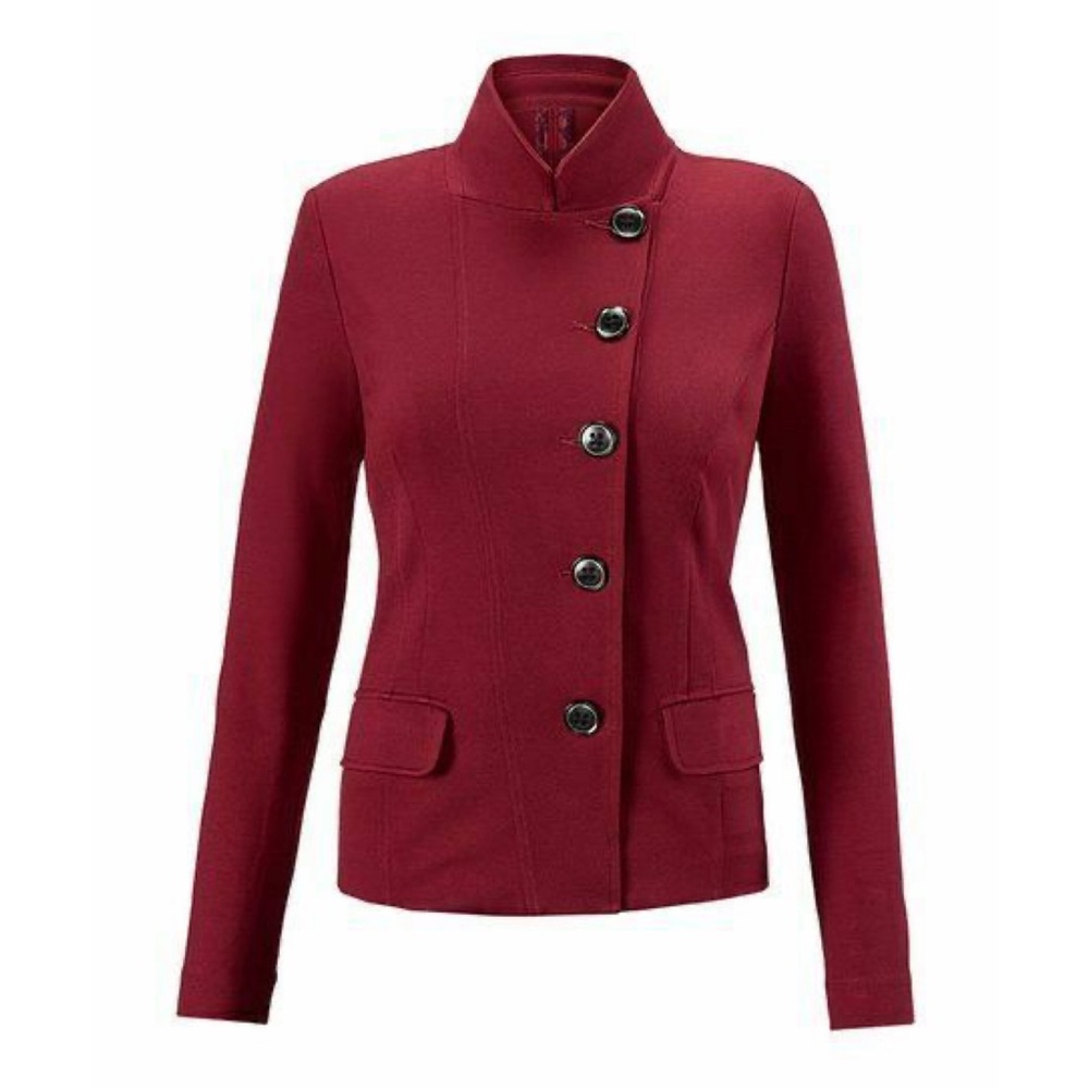 Cabi | Red Ponte Knit Outing Blazer
